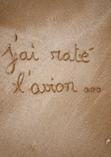 Sable dor&eacute; et message d'escapade